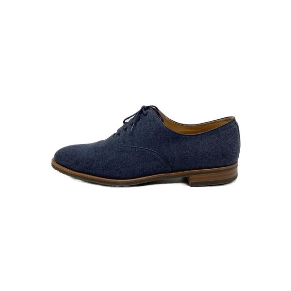 美品○John Lobb ジョンロブ SAVANNAH サバンナ キャンバス フロリダブルー 8695ラスト レースアップ ラバーソール レザーシューズ 6.5 イタリア製 メンズ beprice_1510756h0226616
