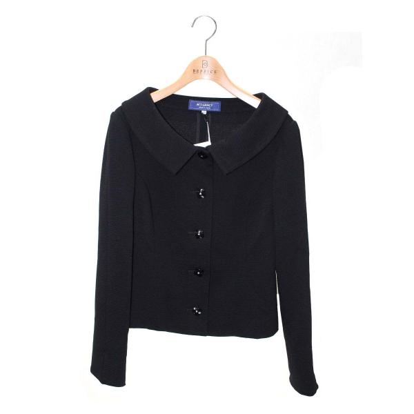 エムズグレイシー 014125 ジャケット 40 ブラック 襟付き