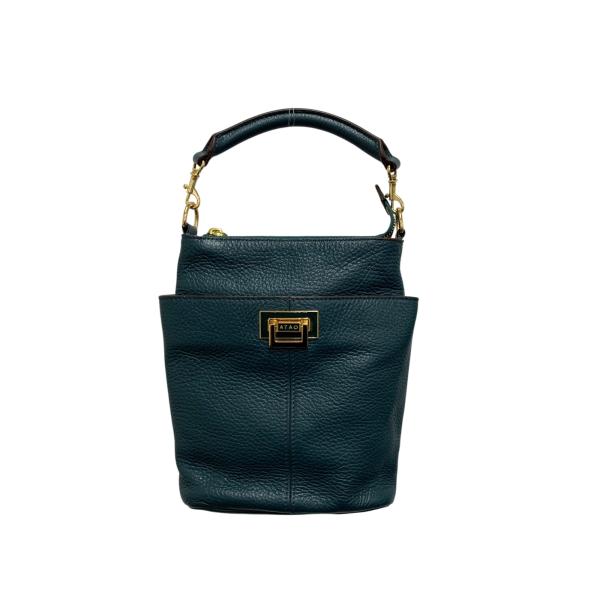 美品 アタオ ホリデー 撥水レザー 2way ショルダーバッグ ティールグリーン 美品 アタオ ホリデー 撥水レザー 2way ショルダーバッグ ティール