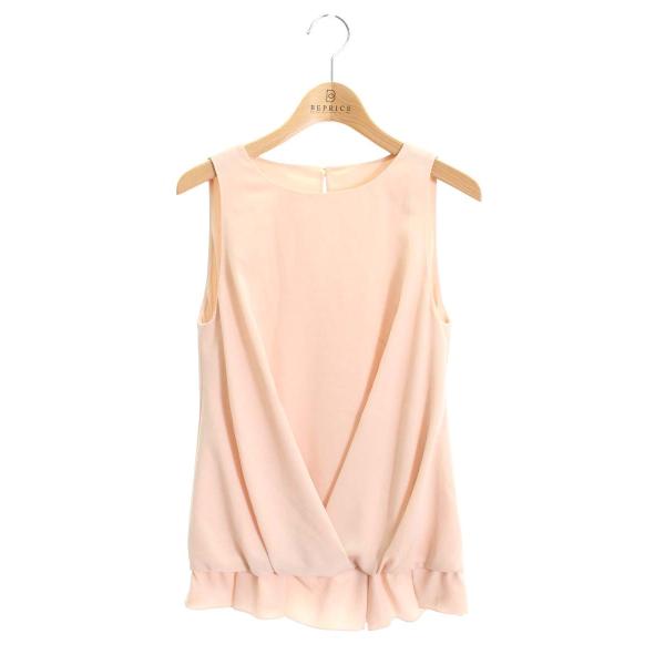 美品✨フォクシーニューヨーク サマーニットブラウス パフスリーブ ロゴ金具 38 フォクシーニューヨーク Ruffle Trim Sleeve Tee 38128 ブラウス