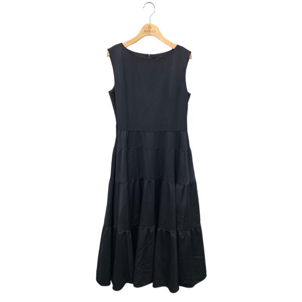 美品✨フォクシー タックコクーンドレスワンピース フォーマル ブラック 38 セットアップ可】ブラックフォーマルワンピース （ミニ丈・ひざ