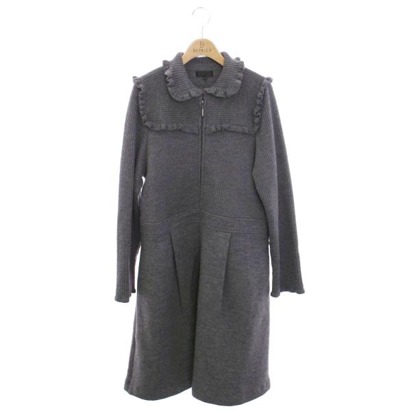 トゥービーシック W7F08-634-07 ワンピースコート 46 グレー ニット