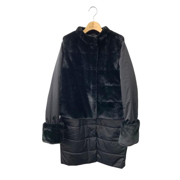 マッキントッシュ G5F01-447 コート 38 ブラック ファーベスト付き