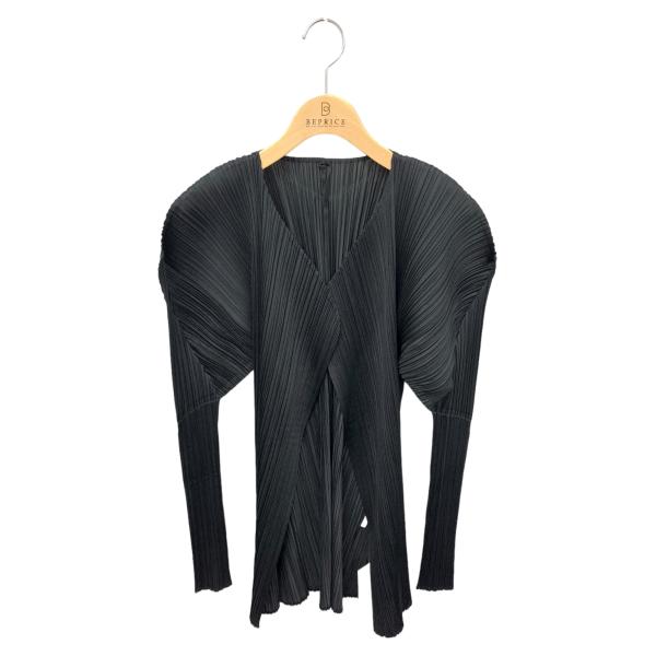 プリーツプリーズイッセイミヤケ PP05-JO001 カーディガン 3 ブラック