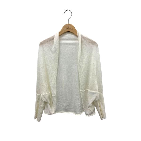 【美品✨】フォクシー カーディガン Fロゴ リップル ホワイト　40 FOXEY Cardigans – FOXEY 公式オンラインブティック
