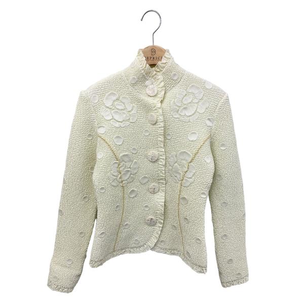 ノコ　オーノ ノコオーノ 047125 カーディガン 38 イエロー 皺加工 フリル