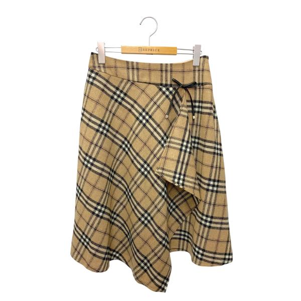 エムズグレイシー チェック柄 ラップ 417607 スカート 40 レッド  