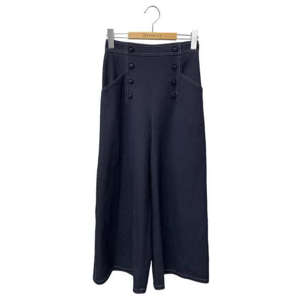 良品 Rene ルネ　キュロット ハーフパンツ　ネイビー　綺麗め　34 Rene ルネ ハーフパンツ キュロット 高級TISSUE社製 36 - メルカリ