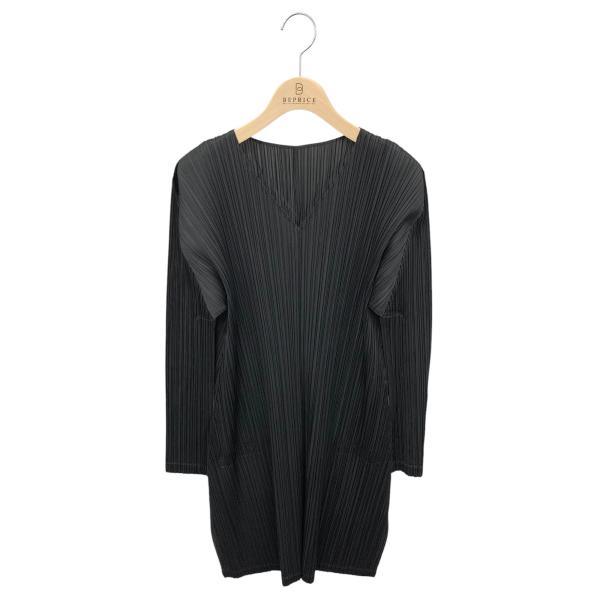 イッセイミヤケ　プリーツプリーズチュニック黒色 beprice_it7xt9soyumi