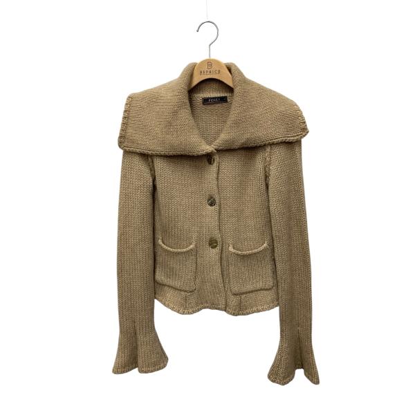 新品同様✨フォクシー リラックスフーディーカーディガン ベージュ 38 ロゴ入り 新品同様✨フォクシー リラックスフーディーカーディガン ベージュ 38