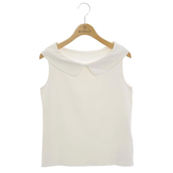 フォクシーブティック ニットトップス マグノリア 37627 38 ネイビー ストレッチ 襟付き ITLS6G3CVM1W FOXEY BOUTIQUE - フォクシーブティック ニットトップス マグノリア