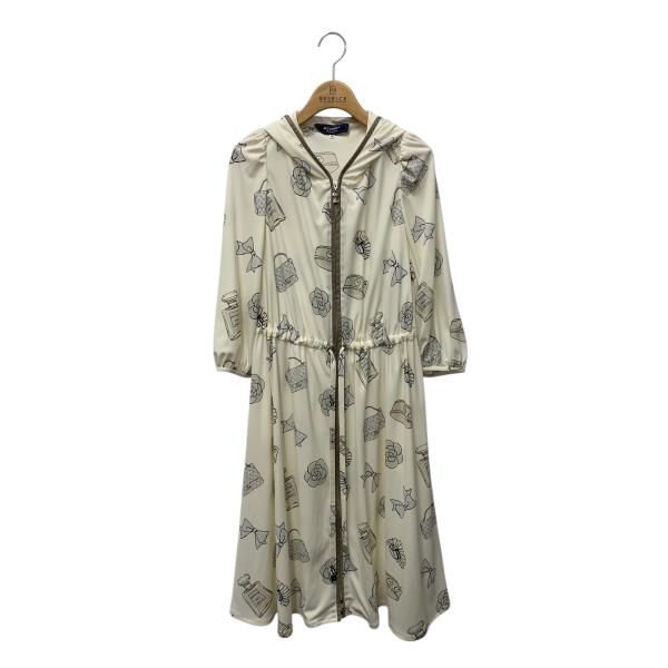 エムズグレイシー 111309 ワンピース 40 ホワイト アイコンモチーフ