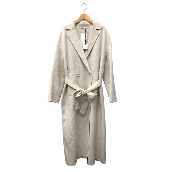タグ付き　S MaxMara Cucito a mano ウールスカート 42 エスマックスマーラ 19-01-60213 44 グレージュ ウール ベルト付き