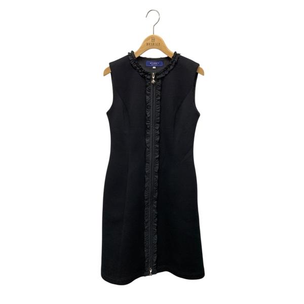 エムズグレイシー 411510 ワンピース 36 ブラック フリル カメリア