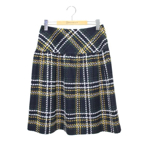 エムズグレイシー 117613 スカート 40 グリーン/ネイビー