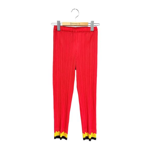 プリーツプリーズイッセイミヤケ PP81-JF674 パンツ 3 レッド