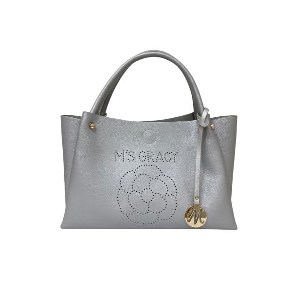 エムズグレイシー Punching Bag 994310 ハンドバッグ シルバー