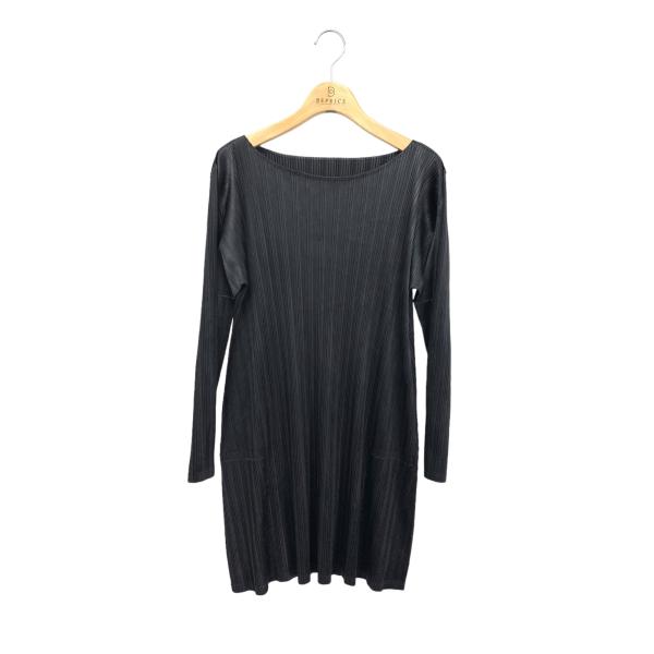 プリーツプリーズ3MOTIONチュニックイエロー系 美品 21AW PLEATS PLEASE プリーツプリーズ ミニワンピース チュニック