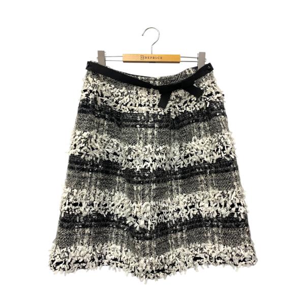 エムズグレイシー ゴージャスツイードスカート 017536 40 ブラック