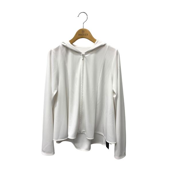 美品 フォクシーニューヨーク ダブルジップ パーカー レーヨン ホワイト 38 フォクシーニューヨーク Parka Cherie 43476 パーカー 38 ホワイト