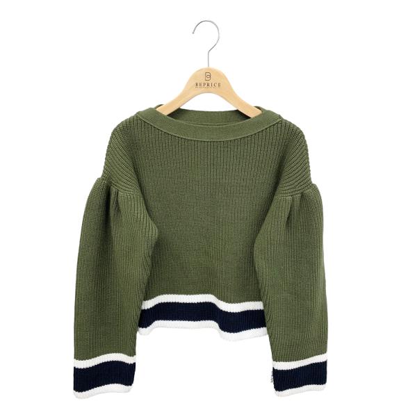 アディアム Rachel Knit Top 44237 ニット XS カーキグリーン