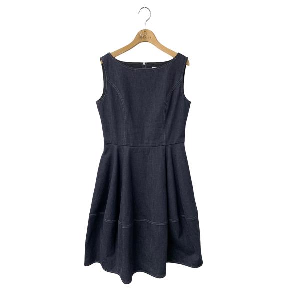 ☆フォクシーニューヨークBaronドレスワンピース希少42☆ フォクシーニューヨーク Denim Baron 41682 ワンピース 42 ネイビー