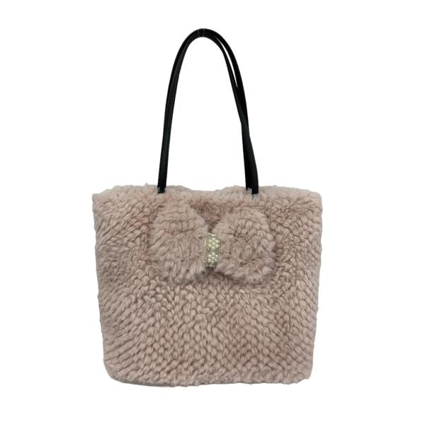 【新品】エムズグレイシー　ファーバック エムズグレイシー リボン付きフェイクファーバッグ 194513 トート