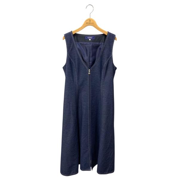 エムズグレイシー 411106 ワンピース 42 ネイビー デニム風 インディゴ
