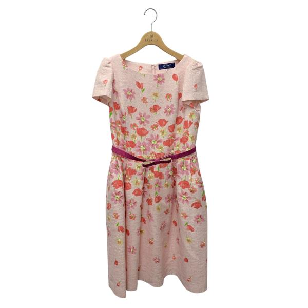 みくり！✨美品✨エムズグレイシー ワンピース XL サイズ42 フラワー エムズグレイシー 多色フラワーワンピース 311127 42 ピンク