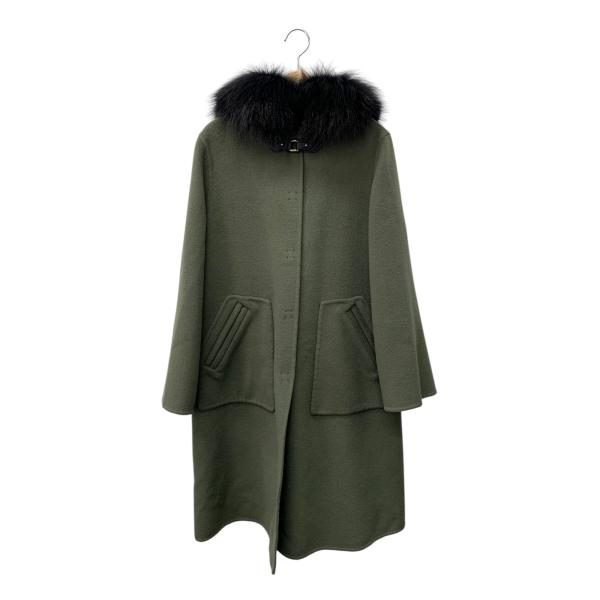 希少色✨美品 フォクシー ロングコート 高級カシミヤ100% ミントグリーン 希少色✨美品 フォクシー ロングコート 高級カシミヤ100% ミント