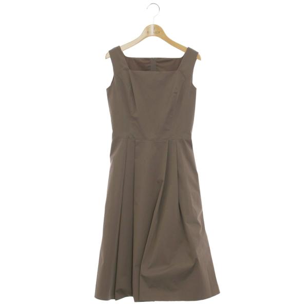 洗える！フォクシーホリードレスノースリーブフレアロングワンピース