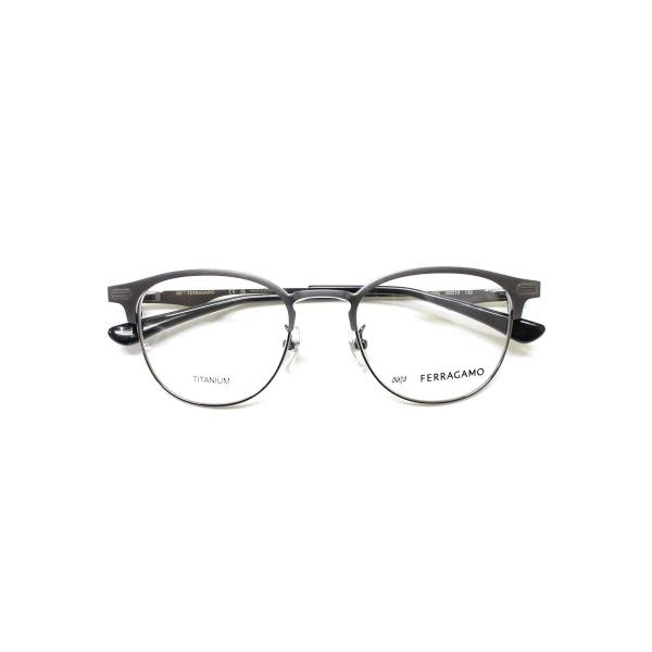 フォーナインズ 999.9  Salvatore Ferragamo コラボ SF9011 メガネ ガンメタル/ブラック チタニウム ウェリントン ITWC03QUKAUW フォーナインズ 999.9 Salvatore Ferragamo コラボ SF9011 メガネ