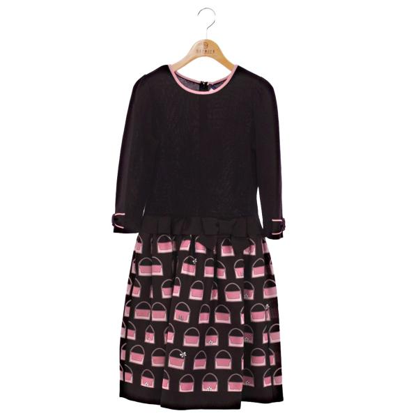 エムズグレイシーワンピース エムズグレイシー Bag Motif Dress 811506 ワンピース 36 ブラック