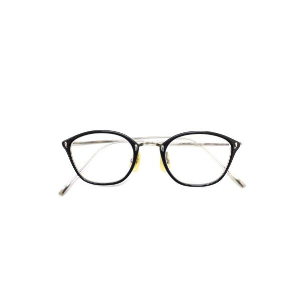 金子眼鏡 VINTAGE KV-53 メガネ ブラック/シルバー スクエア コンビ