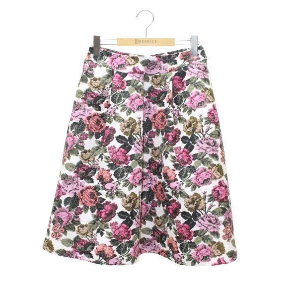 エムズグレイシー ゴブラン調プリントタックスカート 017526 38