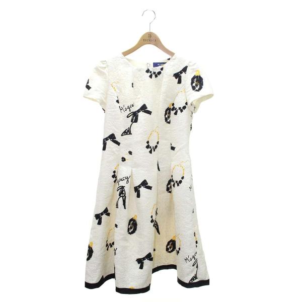 エムズグレイシー モチーフプリントドレス 011542 ワンピース 38