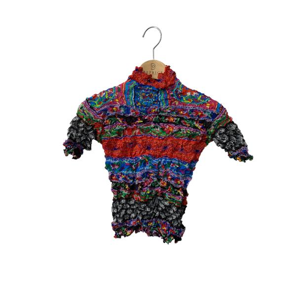 美品✨イッセイミヤケ　長袖　ポップコーン　カットソー　ブラウス　Rocky様 イッセイミヤケフェット IF52FJ285 ブラウス 02 マルチカラー