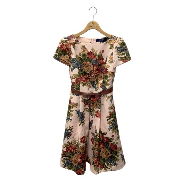 M'S GRACY エムズグレイシーフラワーモチーフ タートルワンピース エムズグレイシー 721503 ワンピース 36 ピンク フラワーモチーフ