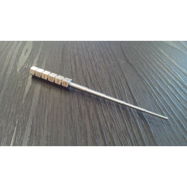 コイルの作成時や固定時に持っていると便利なアイテムです。内径3.5/3.0/2.5/2.0/1.5mmのコイルを作製できます。【仕様】全長：100mmジグ直径:3.5/3.0/2.5/2.0/1.5mm材質：ステンレス【配送方法】クリックポ...