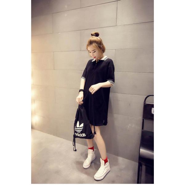 レディース ポロシャツ ワンピース ロングシャツ 半袖 襟袖ストライプ Buyee Buyee Japanese Proxy Service Buy From Japan Bot Online