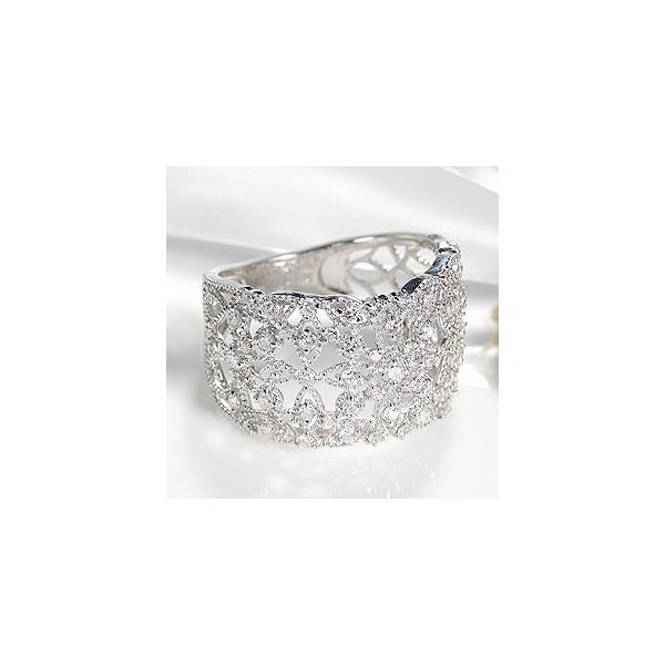 pt900 プラチナ 指輪 リング ダイヤモンド ダイヤ 0.55ct 透かし