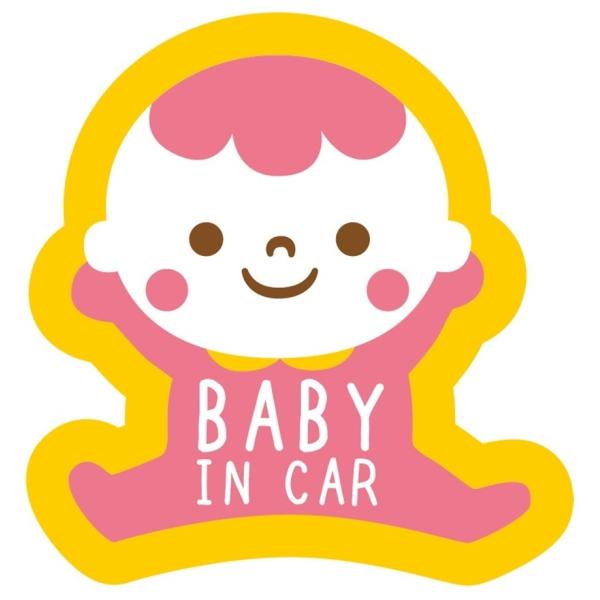 tuzuru ベビーインカー ステッカー シール 直径13cm 煽り運転 追い越し 防止 赤ちゃん 乗車中 外貼り BABY IN CAR 送料無料 D