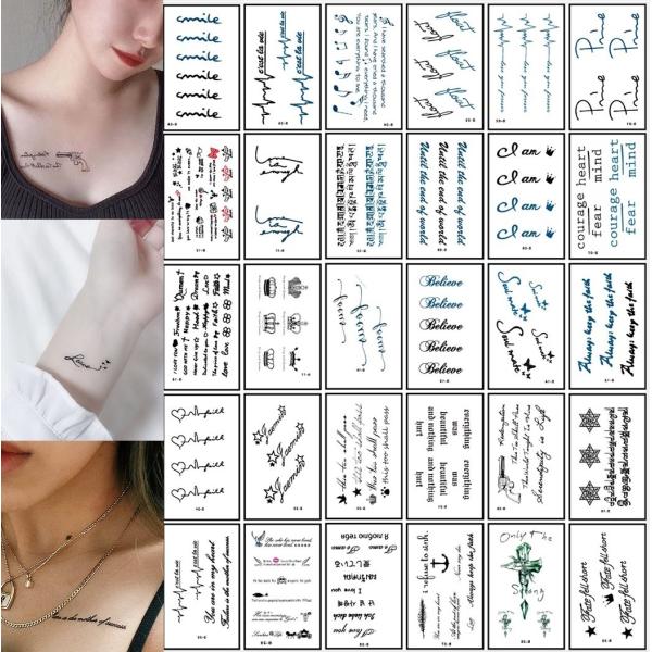 【1枚おまけ付】 タトゥーシール 30枚セット ステッカー ボディーシール tatoo 防水 文字 記号 おまけ付 ポイント消化 送料無料 ポスト投函