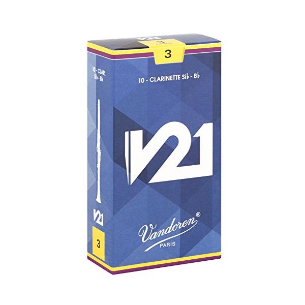 バンドーレン B♭クラリネットリード V21 硬さ : 3 (10枚入り) : べる