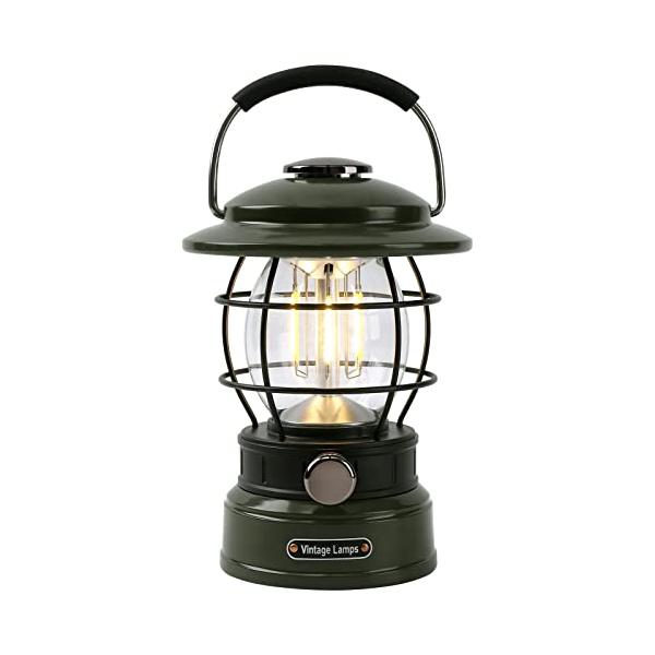 他サイト： Litake LED ランタン 充電式 レトロ ledランタン 無段階調光 3色切り替え 5200mAh 600lm 120時間点灯 キャンプライトの商品画像