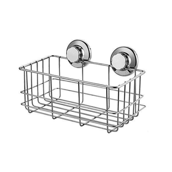 【ご購入後の当店からの連絡はご登録のメールアドレスに通知いたします。必ずご確認ください】【製品仕様】ラックのサイズ：26 x 14 x 11 cm　 耐荷重：5kg　　重量：500g　素材：本体：304ステンレススチール；吸盤キャップとノブ...