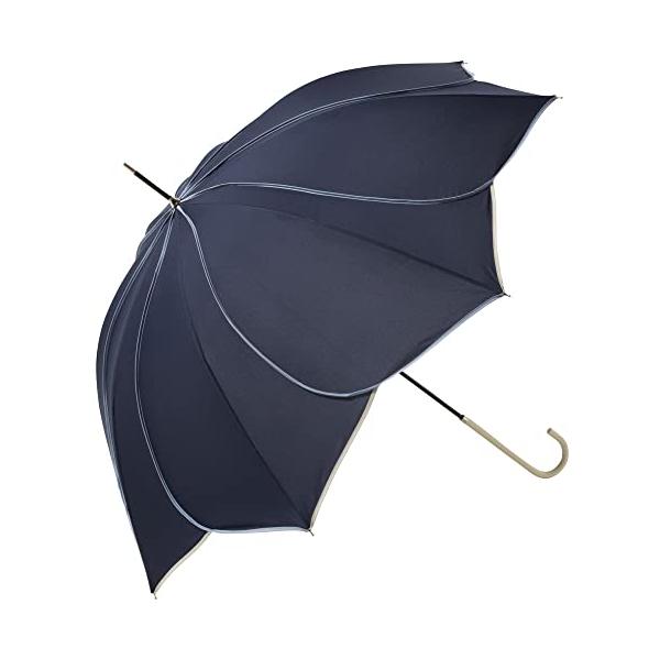 ビコーズ レディース 長傘 58cm 紫外線遮蔽 バイカラーパイピング