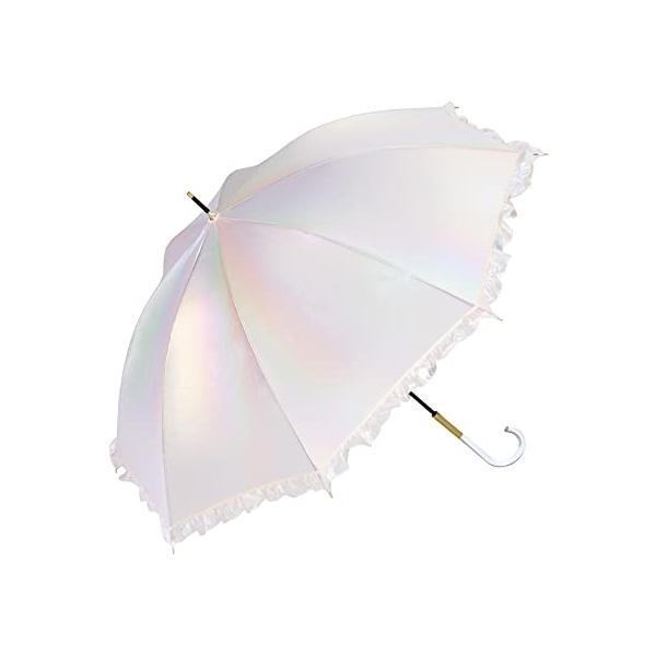 Wpc. 雨傘 グロウパールアンブレラ フリル オフ 長傘 58cm レディース