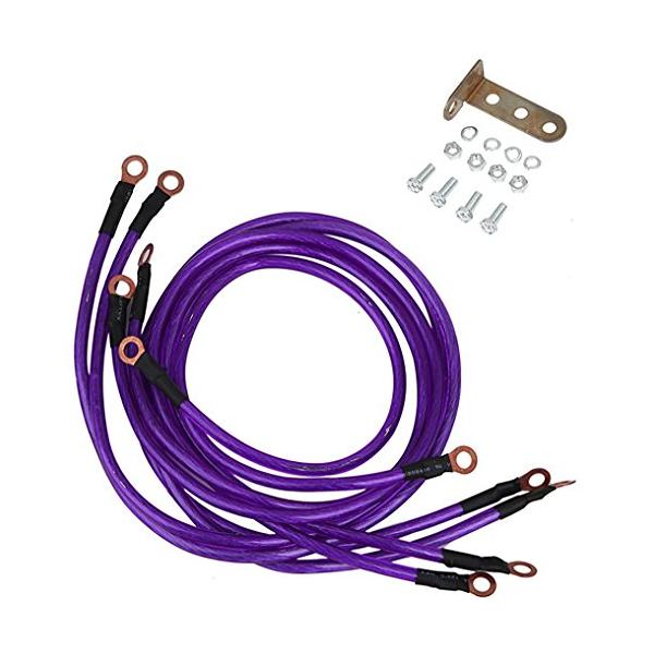 他サイト： 【YuHaru】 エンジン アーシング ワイヤー キット 選べるカラー （パープル）の商品画像