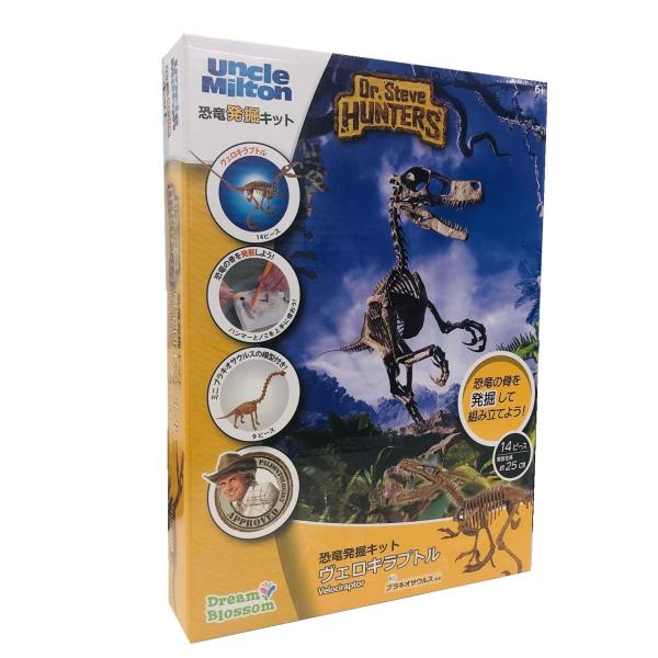 【ご購入後の当店からの連絡はご登録のメールアドレスに通知いたします。必ずご確認ください】恐竜発掘キット ヴェロキラプトル 日本語パッケージ